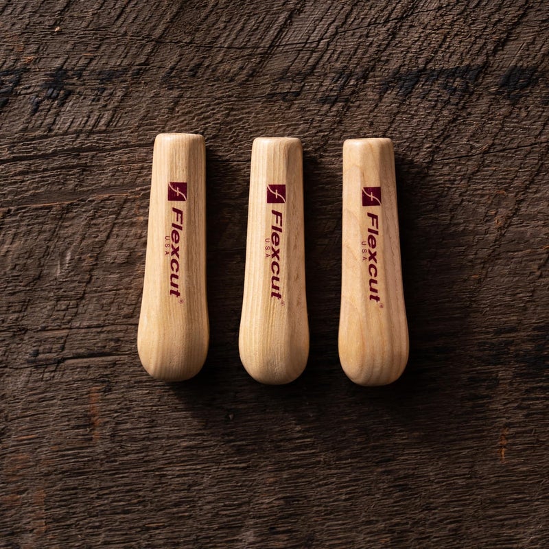 Flexcut Wood Carving Tools | Quick-Connect Hard Ashwood Power Handles for Interchangeable SK Blades | Ergonomically Designed | Set of 3| SK113 | Made in the U.S.A - Image 2